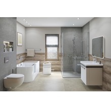 Wand-WC GEBERIT Renova Comfort Tiefspüler ohne Spülrand erhöht weiß ohne WC-Sitz 500694011-thumb-6