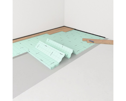 Zimmer mit Dämmunterlage und Laminatboden