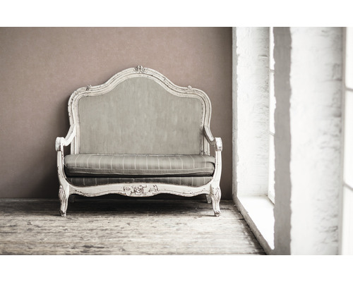 Antikes Sofa mit Polster und Holzrahmen