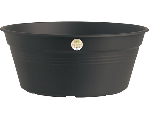 Pflanzschale elho Green Basics Bowl Kunststoff Ø 33 H 14 cm schwarz Schwarzer Pflanzkübel aus Kunststoff