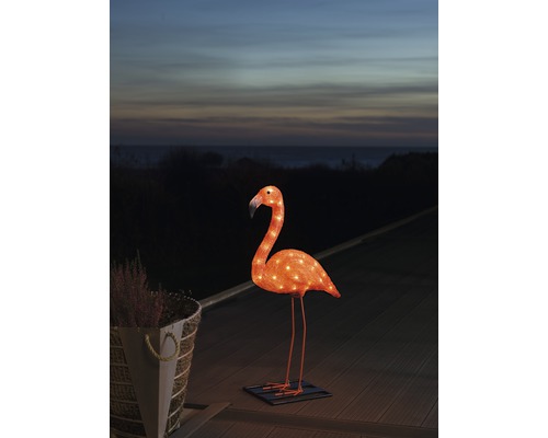 LED Leuchtfigur Konstsmide Flamingo außen und innen 45x65x16 cm bernstein-0