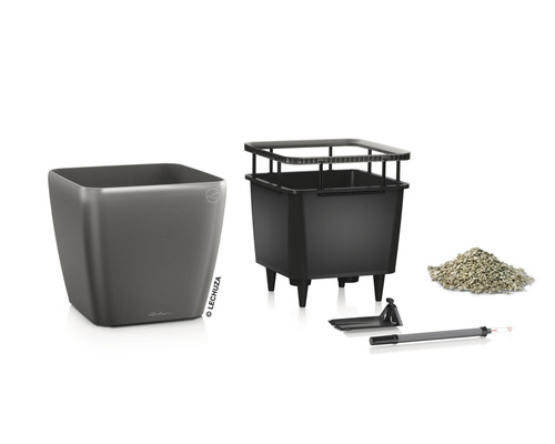 Lechuza Cube Glossy Pflanzgefäß mit Bewässerungssystem und Zubehör