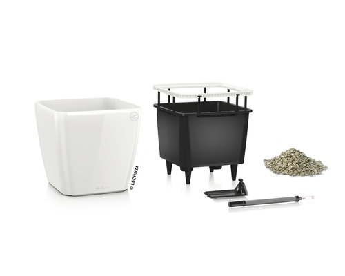 Lechuza Cube Glossy 14 Pflanzgefäß Set mit Zubehör