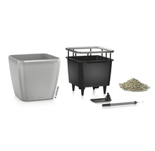 Lechuza Cube Glossy Pflanztopf Set mit Bewässerungssystem und Zubehör