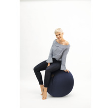 Sitzball Gymnastikball Sitting Ball zum aufpumpen Felt dunkelblau Ø 65 cm-thumb-2