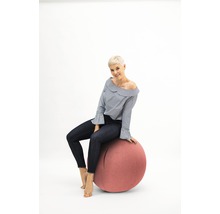 Sitzball Gymnastikball Sitting Ball zum aufpumpen Felt lachs Ø 65 cm-thumb-4