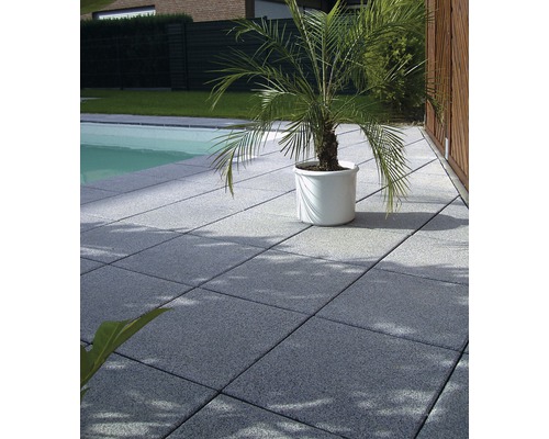 Beton Terrassenplatte Cassana quarz-grau 40 cm x 40 cm x 4 cm