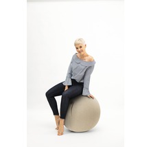 Sitzball Gymnastikball Sitting Ball zum aufpumpen Felt beige Ø 65 cm-thumb-1