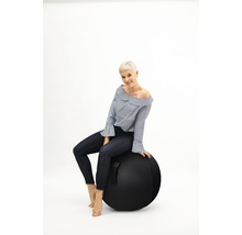 Sitzball Gymnastikball Sitting Ball zum aufpumpen Mesh schwarz Ø 65 cm-thumb-1