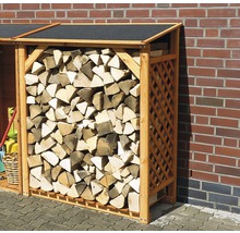 Erweiterung für Kaminholzunterstand Speyer 118,5 x 68 x 148 cm honigbraun