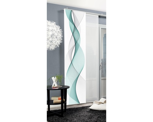 Dekorativer Schiebevorhang mit Wellenmuster für Fensterdekoration