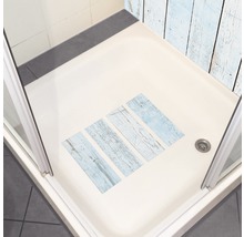 Antirutschsticker mySPOTTI stepon Wood Light Blue Set mit 4 Streifen à 30 x 10 cm
