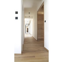 Feelwood Massivholzdiele Eiche natur rustikal Landhausdiele Schiffsboden Gebürstet 2306 x 137 x 15 mm