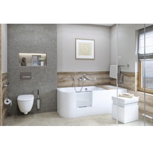 Wand-WC GEBERIT Renova Comfort Tiefspüler ohne Spülrand erhöht weiß ohne WC-Sitz 500694011-thumb-8