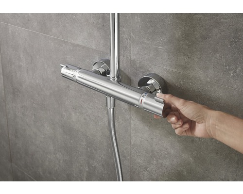 Duschsäule inkl. Thermostat hansgrohe Croma Showerpipe 220 | HORNBACH