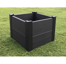 Quadratischer Pflanzkasten aus Kunststoff für den Garten
