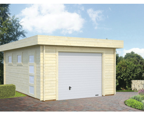 Einzelgarage Palmako Rasmus 19,0 m² mit Sektionaltor 360 x 550 cm natur Einzelgarage Palmako Rasmus 19,0 m² mit Sektionaltor 360 x 550 cm natur