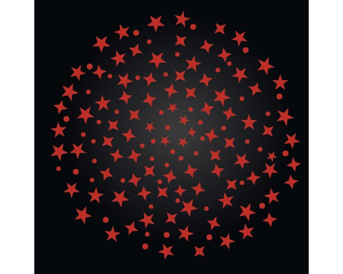 Kreisförmiges Muster aus Sternen und Punkten