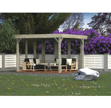 Glaselement Palmako Pavillon Lucy 12,2 m² 103x230 cm tauchgrundiert grau