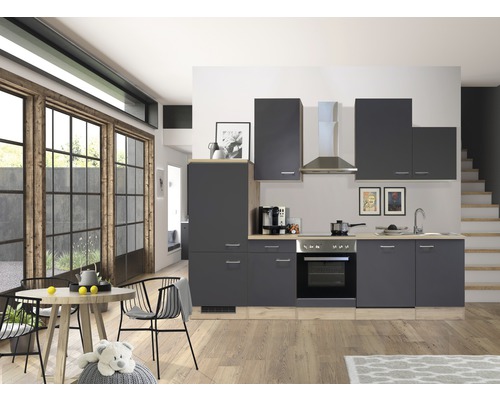 Flex Well Küchenzeile mit Geräten Tiago 280 cm Frontfarbe | HORNBACH