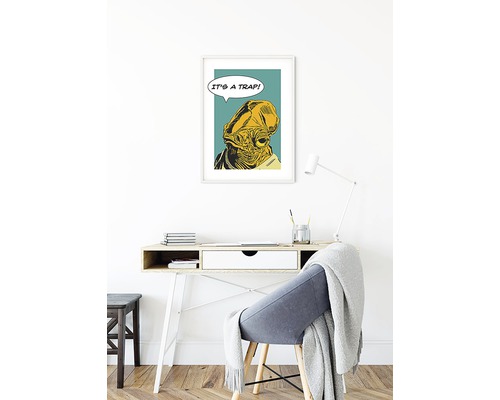 Gerahmtes Wandbild mit dem Zitat ''It''s a trap!''