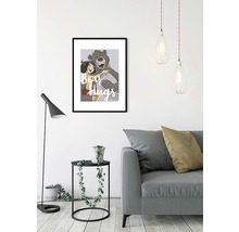 Dekoratives Bild mit Balu und Mogli im Wohnzimmer