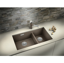 Spüle Blanco SUBLINE 430/270-U 755 x 460 mm schwarz 525991 2 Spülbecken Becken links Ohne Tropffläche