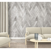 Fototapete Vlies 47248 Smart Art Easy Holz grau 3-tlg. 159 x 270 cm