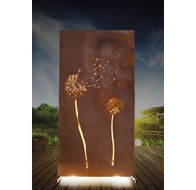 Sichtschutzwand Pusteblume 95 x 185 cm rost-thumb-0