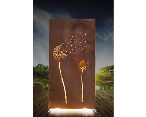 Sichtschutzwand Pusteblume 95 x 185 cm rost-0