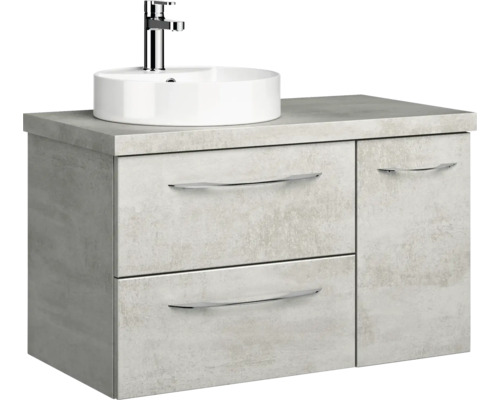 Waschtisch mit Aufsatzwaschbecken und Armatur