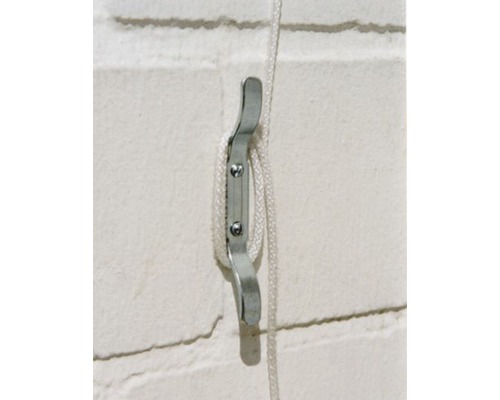 Schnurwickler aus Metall zur Aufbewahrung von Rolloschnüren an der Wand