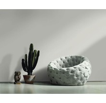 Interieuransicht mit Sessel, Kaktus und Dekofigur