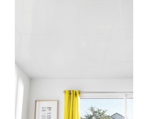 Kunststoffpaneel Element Compact weiß matt 1200 x 375 x 8 mm Decke mit Paneelen