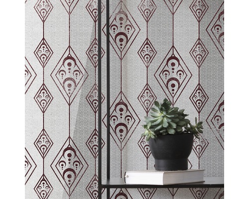 Tapete mit geometrischen Rautenmuster für die Wandgestaltung