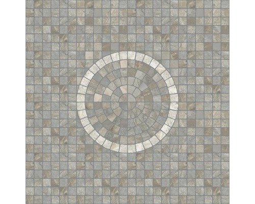 Quadratische Mosaikfliesen mit kreisförmigem Muster