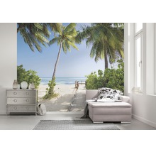 Wandbild mit Strandmotiv, das eine entspannende Raumatmosphäre schafft