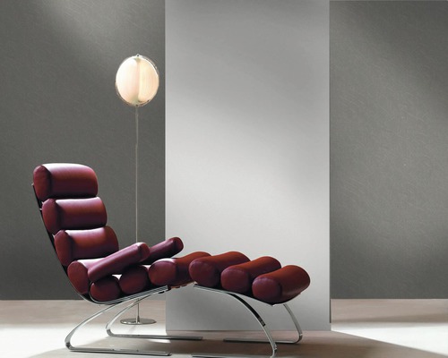 Chaise Lounge mit Chromgestell und Stehlampe