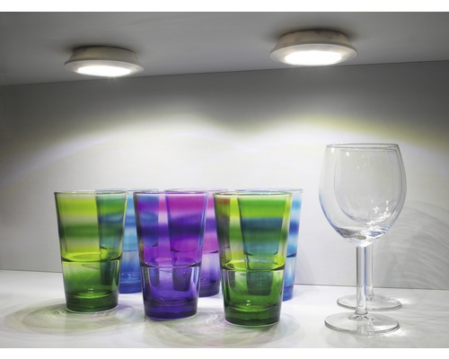 LED Beleuchtungsset weiß 3+1 Batteriebetrieb mit Fernbedienung 2-stufig dimmbar 3 Leuchten LED Beleuchtungsset weiß 3+1 Batteriebetrieb mit Fernbedienung 2-stufig dimmbar 3 Leuchten