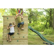 Klettergerüst plum Holz mit Rutsche grün