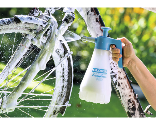 Fahrradreinigung mit Gloria FoamyClean 100 Schaumsprüher