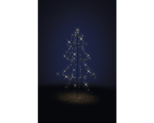 Dekorativer Weihnachtsbaum mit Sternen und Lichtern