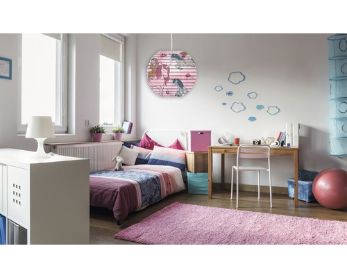 Kinderzimmerleuchte Papierballon Einhorn pink/weiß Ø 400 mm ohne Fassung + Aufhängung