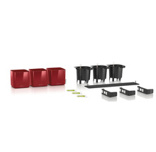 Lechuza Cube Glossy Triple Pflanzgefäß-Set mit Bewässerungssystem