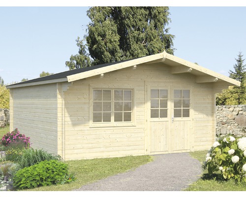Gartenhaus Palmako Britta 19,7 m² 516 x 580 cm natur Holzgartenhaus mit Doppeltür und Fenster