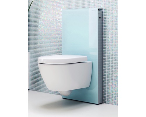 Wand-Tiefspül-WC mit Spülkasten in Badezimmer