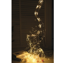 Wasserfalllichterkette Weihnachtslichter Lafiora 2 m + 5 m Zuleitung 400 LEDs Lichtfarbe warmweiß inkl. Timer und Dimmer