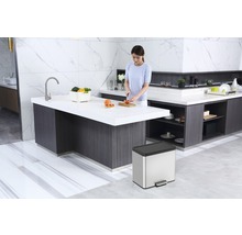 EKO Treteimer EcoCasa III Anzahl Fächer 2 2x15 Liter silber