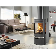 Kaminofen Panadero Suerte Stahl schwarz 8 kW mit Holzfach