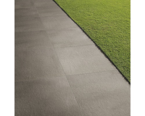 FLAIRSTONE Feinsteinzeug Terrassenplatte Silver rektifizierte Kante 60 x 60 x 2 cm